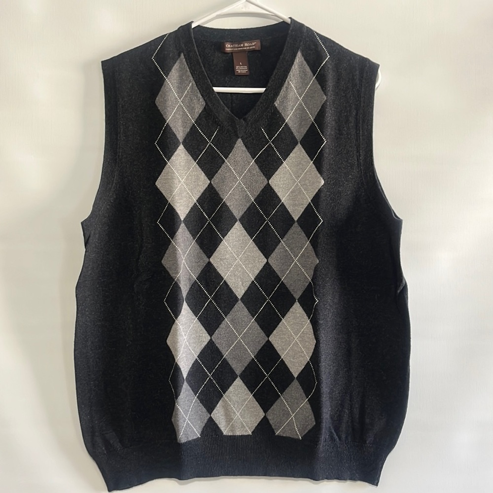 Chatham road dark grey vest for men size L